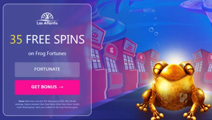 35 Free Spins at Las Atlantis Casino 2