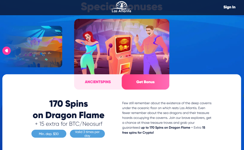 Las Atlantis Casino Free Spins 2