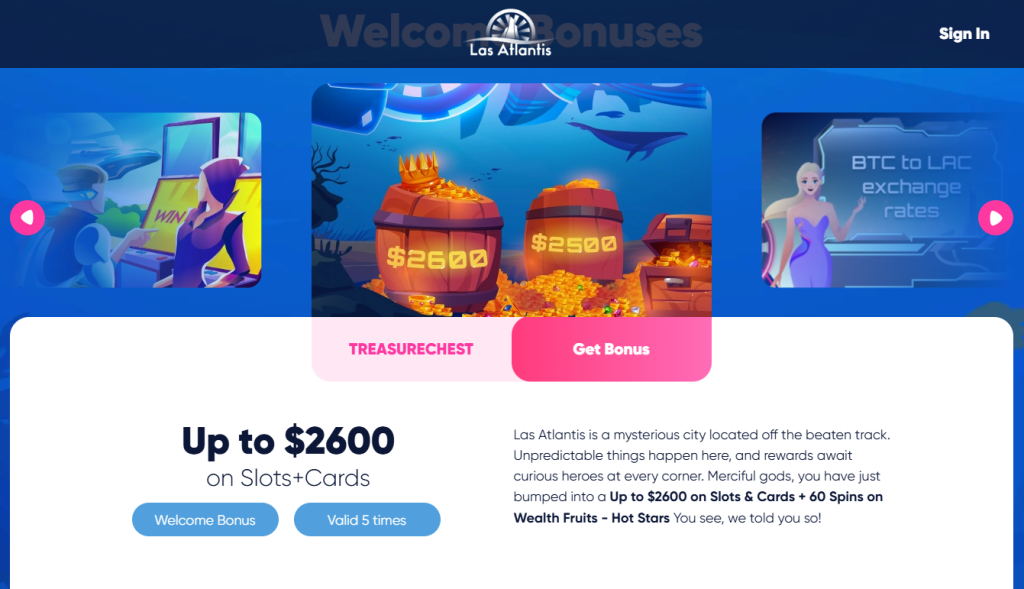 Las Atlantis Casino Bonuses 